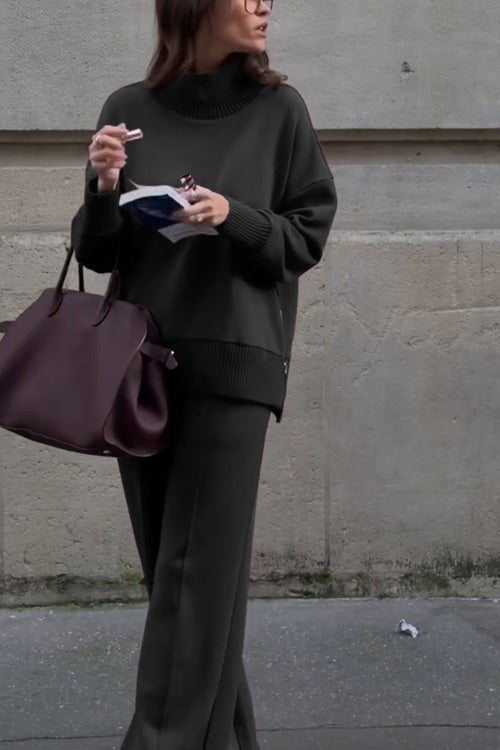 Set Casual în Două Piese cu Hanorac cu Mâneci Lungi și Pantaloni cu Buzunare