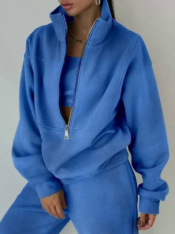 Set Sportiv Stradal Casual în Două Piese din Fleece