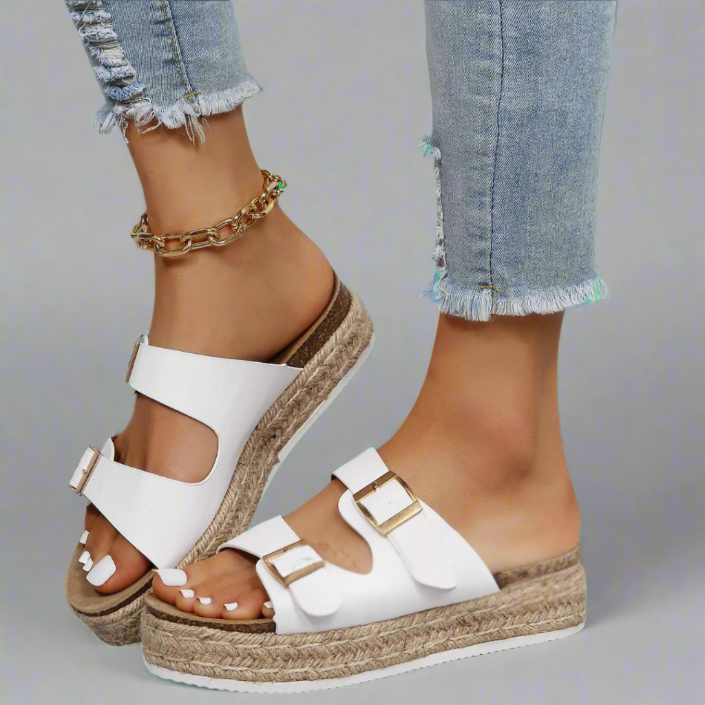 Elfriede | Sandale din piele premium strălucitoare