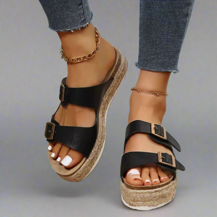 Elfriede | Sandale din piele premium strălucitoare