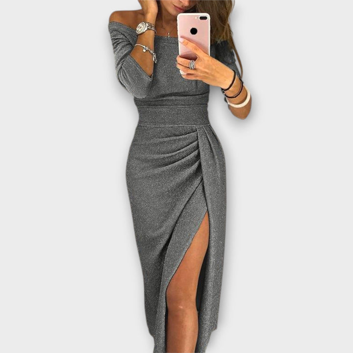 Lena - Rochie Elegantă cu Umerii Goli