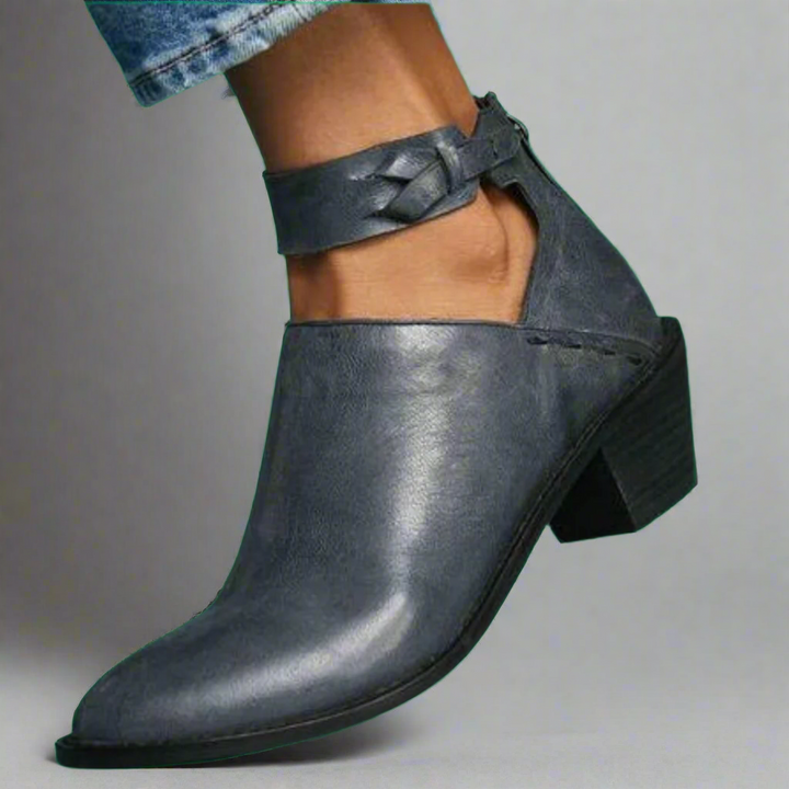 Renata – Pantofi Mid-Toe cu Toc Bloc Confortabili și Eleganți