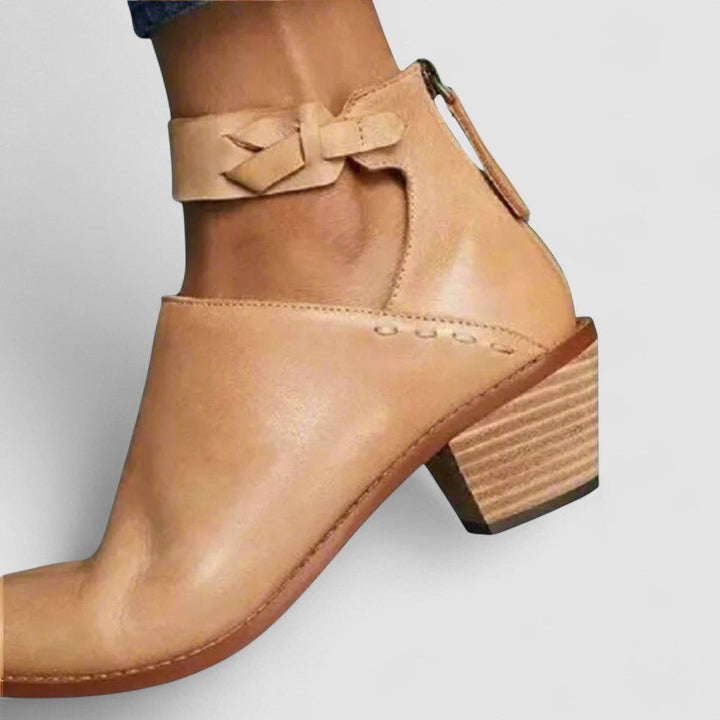 Renata – Pantofi Mid-Toe cu Toc Bloc Confortabili și Eleganți