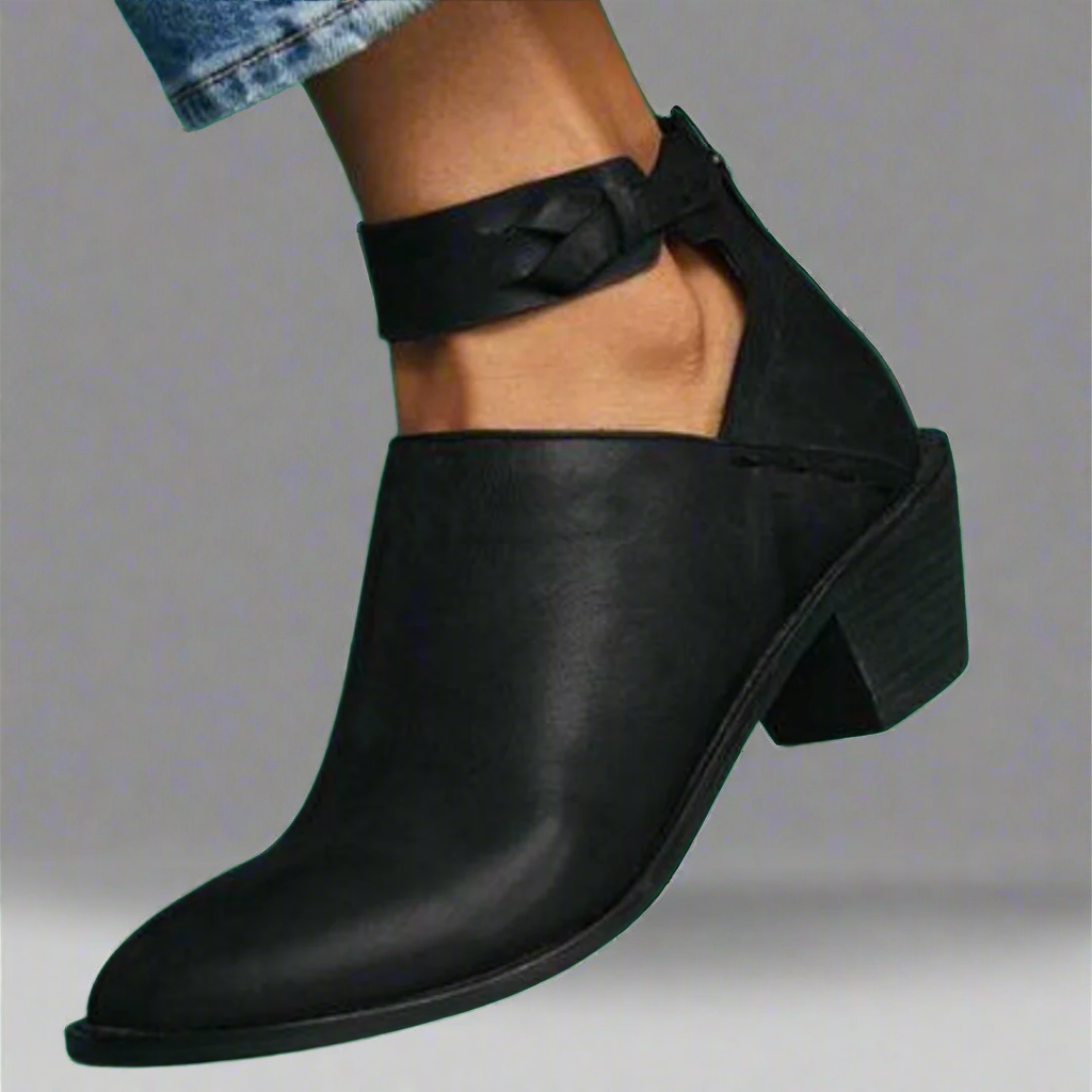 Renata – Pantofi Mid-Toe cu Toc Bloc Confortabili și Eleganți