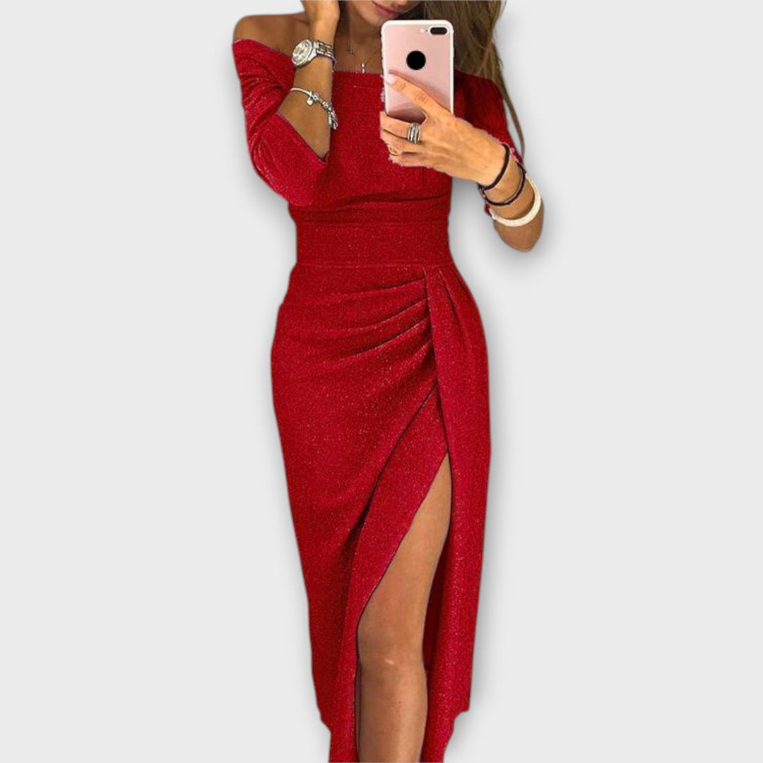 Lena - Rochie Elegantă cu Umerii Goli