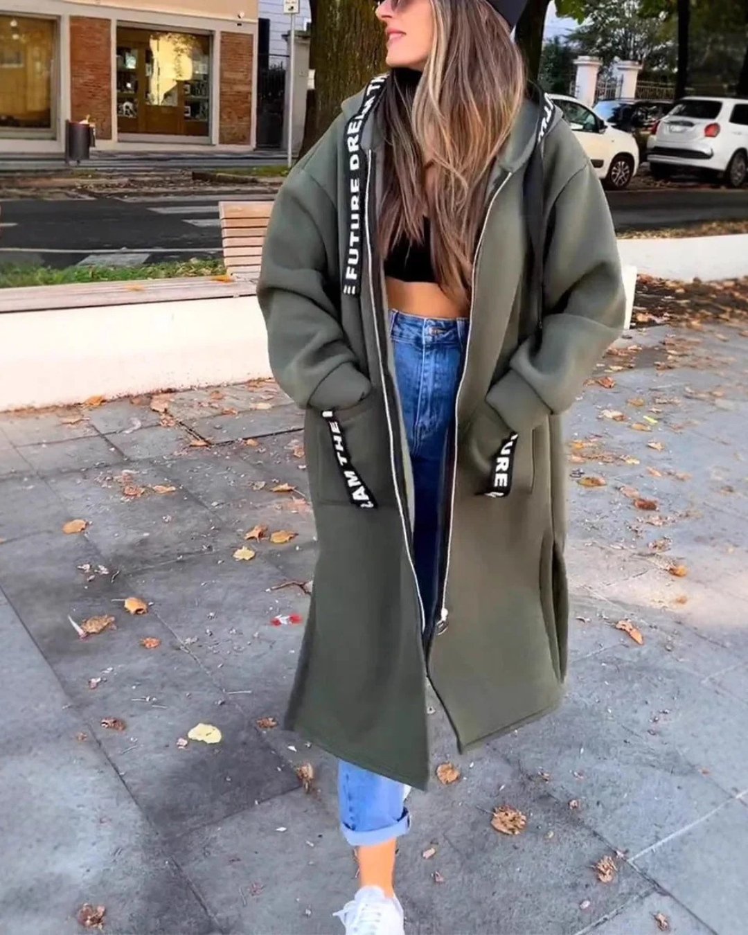 Marina – Hanorac lung cu glugă