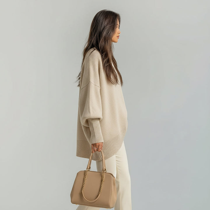 Hannelore – Pulover moale cu guler rotund