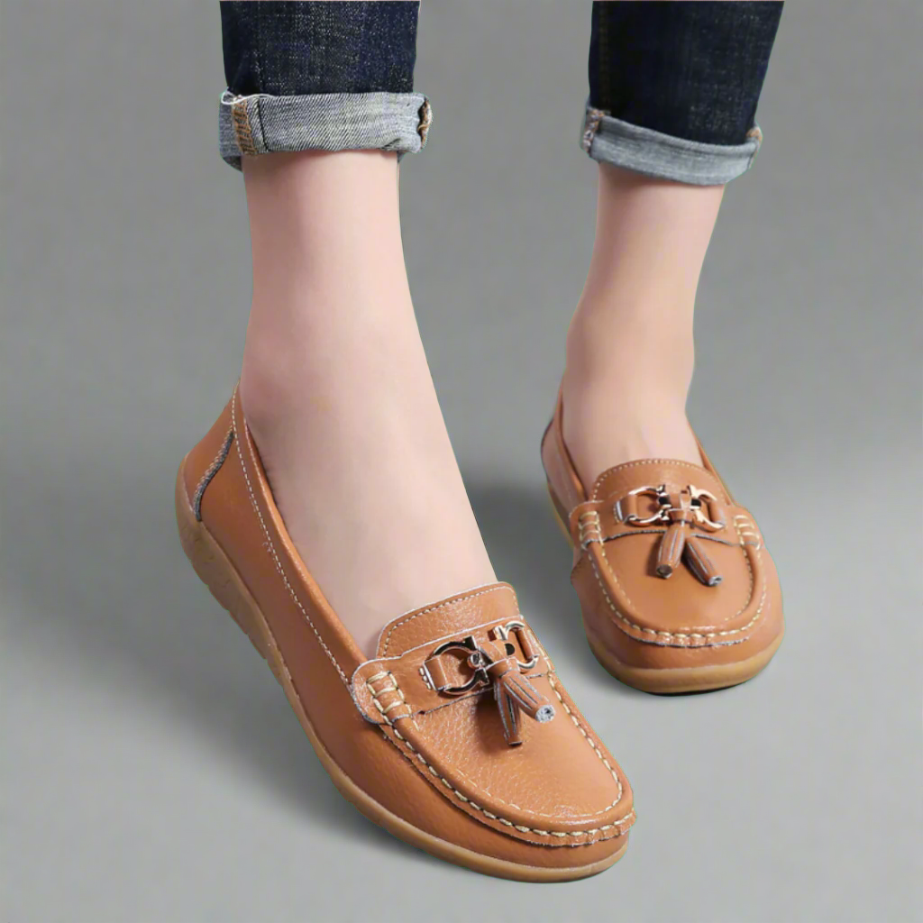 Adeltraut | Mocasi din piele confortabili, lucrati manual