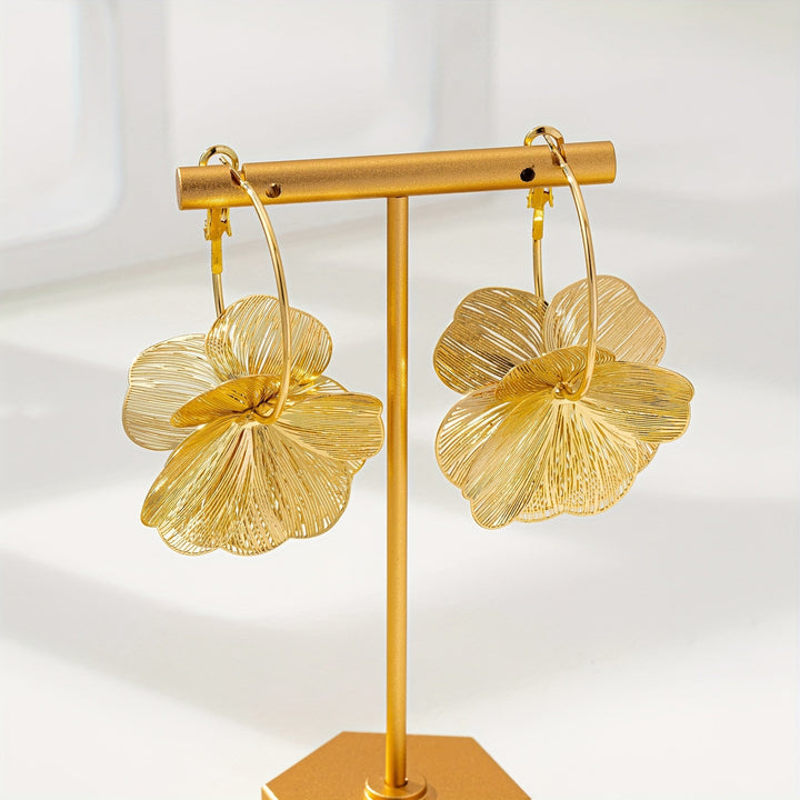 Überdimensionale Goldhohl Ohrringe