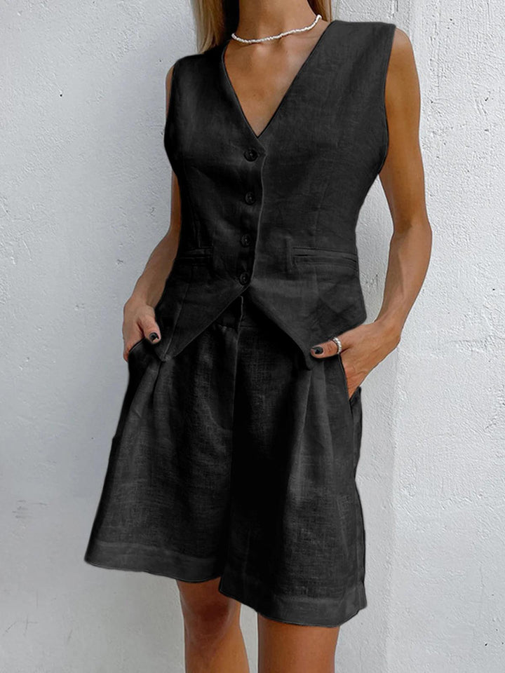 Set în Două Piese cu Pareo Paros și Pantaloni Scurți