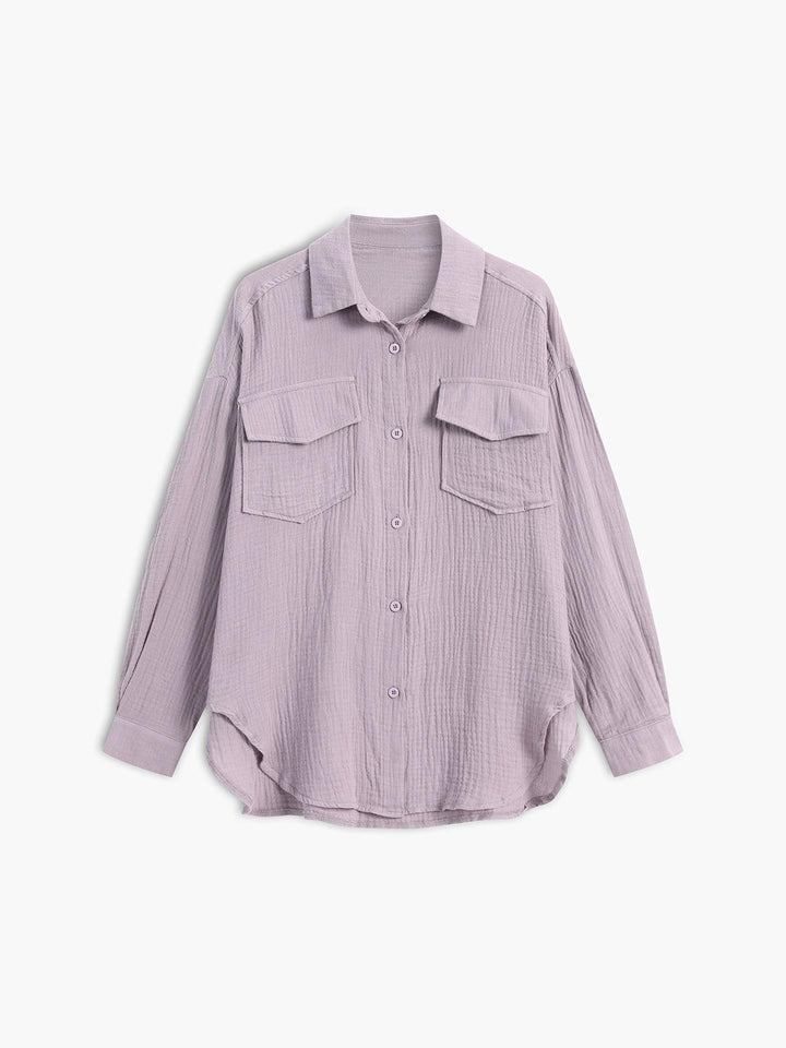 Set Minimalist în Două Piese cu Guler și Pantaloni Scurți