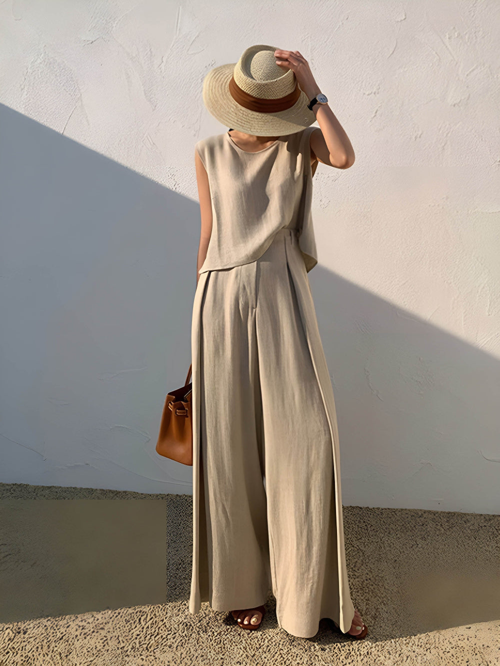 Set Casual de Pantaloni din Amestec In