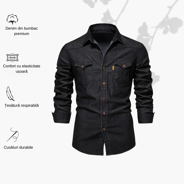 Kilian™ | Cămașă din denim/bumbac de înaltă calitate
