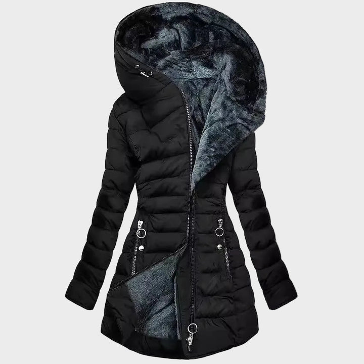 Giulia – Geacă de Puf de Iarnă cu Glugă