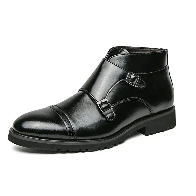 Parker | Pantofi din piele sintetică cu curea dublă monk strap