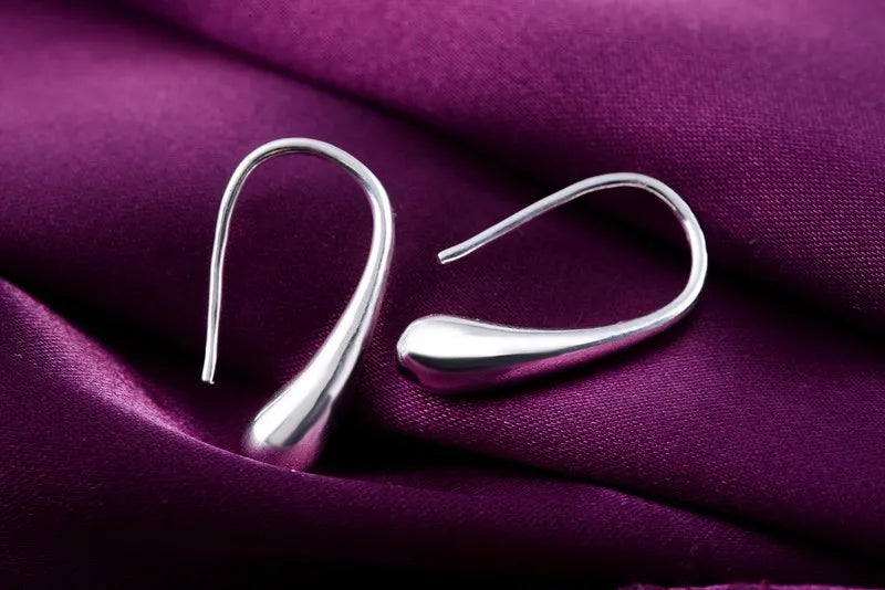 Sterlingsilber Wassertropfen Creolen