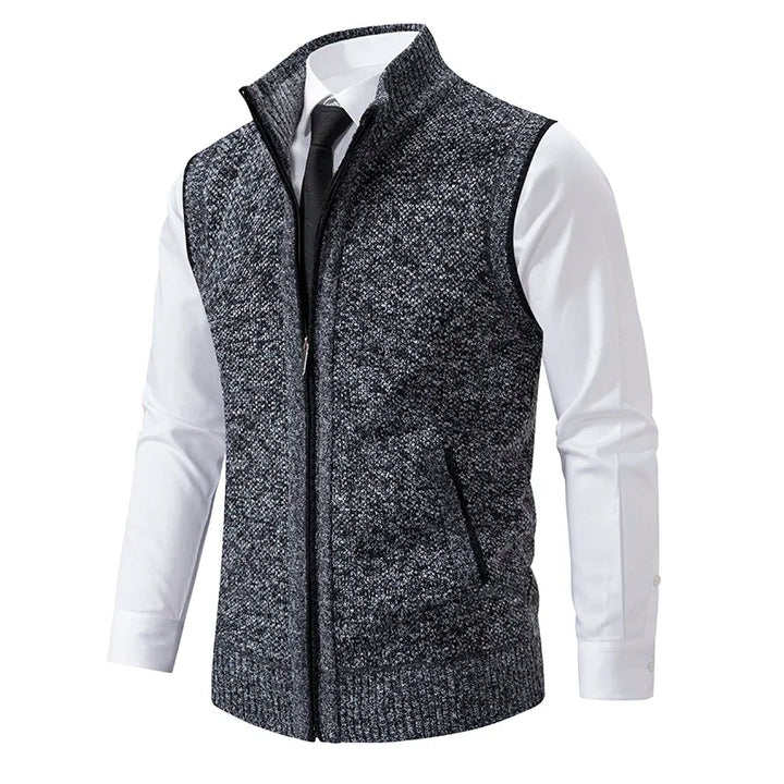 Gilet elegant cu fermoar integral - enrico