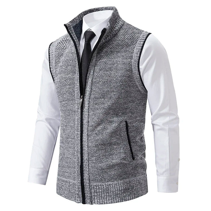 Gilet elegant cu fermoar integral - enrico