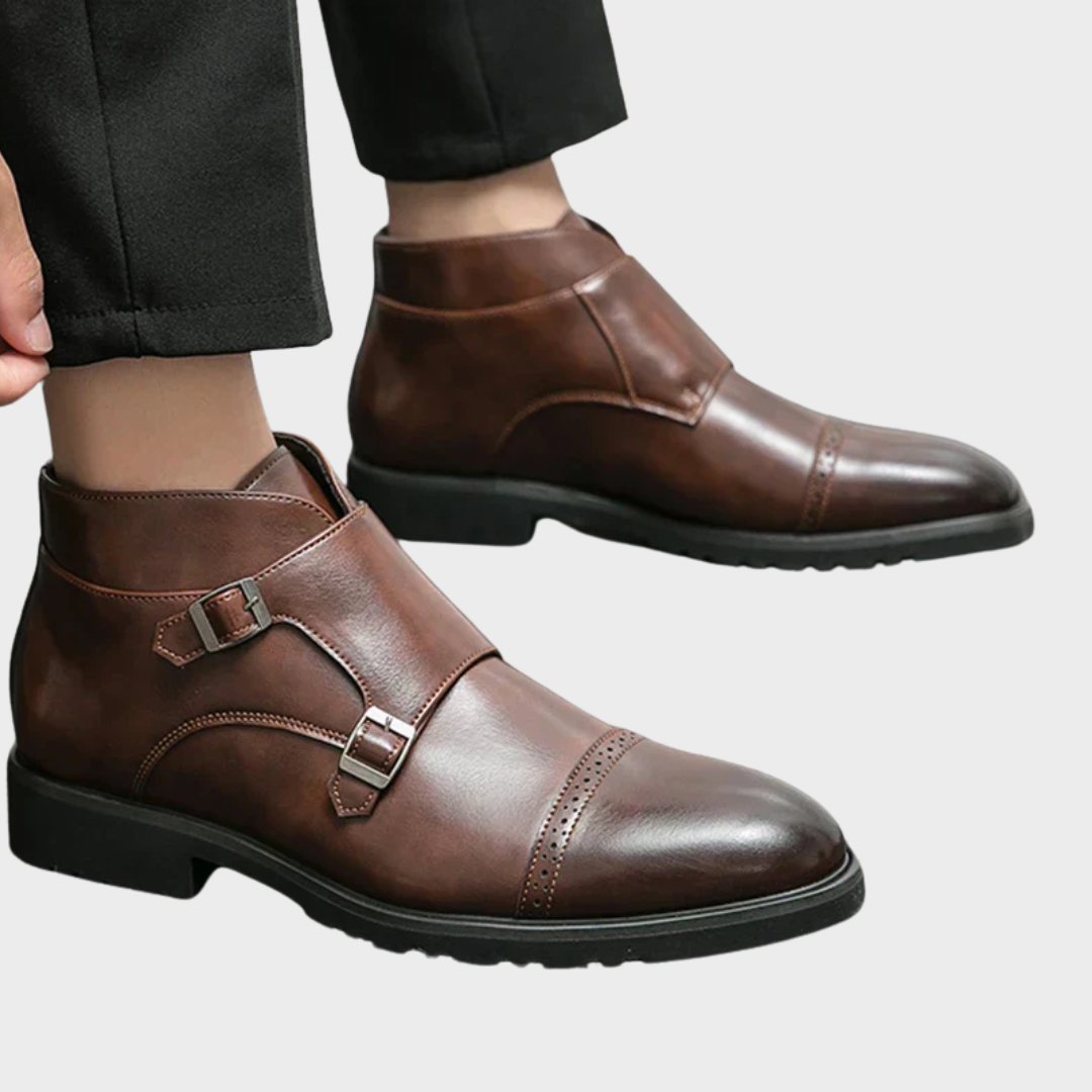Parker | Pantofi din piele sintetică cu curea dublă monk strap
