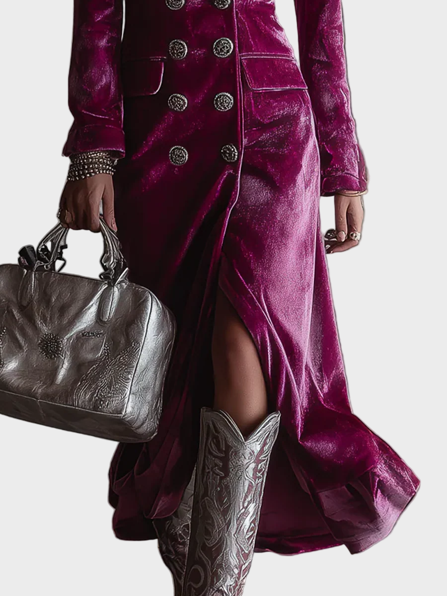 Amelia – Rochie Sacou din Catifea