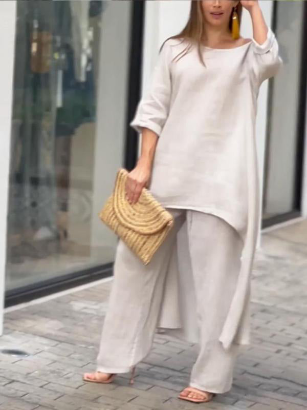 Set la Modă în Două Piese Unicolor