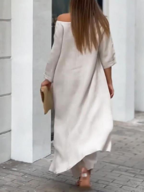 Set la Modă în Două Piese Unicolor