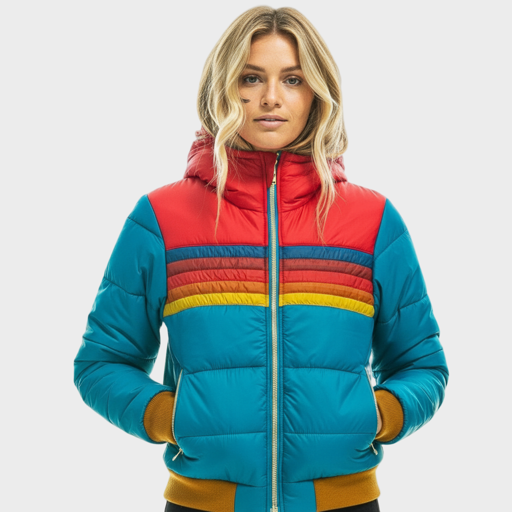 Larisa™ | Geacă de damă de toamnă cu dungi retro